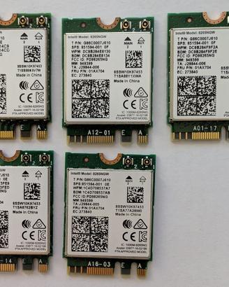 Stock 13 Schede WiFi Laptop M.2 - Intel AC 8265...
