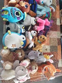 Lotto 21 pupazzi animali peluches per bambini