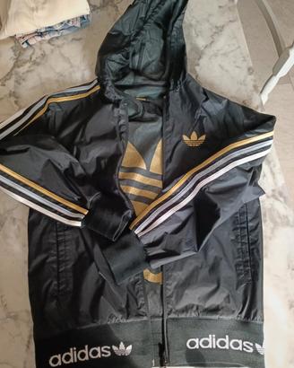 giacca a vento Adidas reversibile