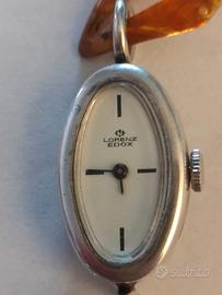 Orologio Da polso Donna anni 70 Argento 800 Lorenz