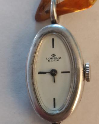 Orologio Da polso Donna anni 70 Argento 800 Lorenz