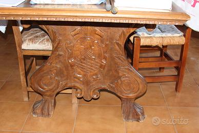 TAVOLO IN MASSELLO BOTTEGA TOSCANA