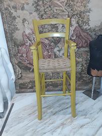 seggiolone in legno vintage