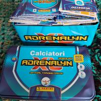Carte calciatori adrenalin con scatola metallica