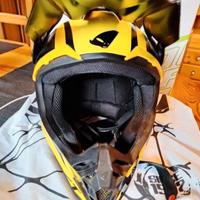 casco moto Ufo quiver shedir giallo nero tg. M