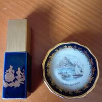 Piccolo piattino e boccetta ceramica Limouse 