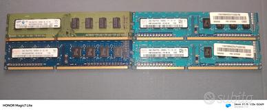 Lotto 4 banchi RAM DDR3 2GB (8GB) o singoli