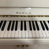 pianoforte verticale Samick bianco