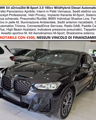 BMW X4 20d M-Sport Tetto Navi CAM LED Clima3Zone M