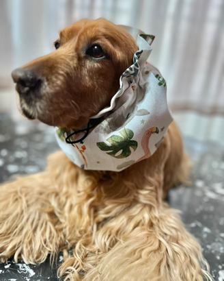 Snood Paraorecchie Cocker regolabile in cotone