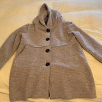 Giaccone da donna  in lana cotta grezza