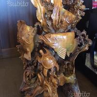 Scultura in radica di noce