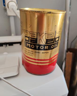 2 latte olio per moto d'epoca 