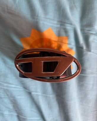 Cintura Diesel Logo Oval D - Vera Pelle 90cm