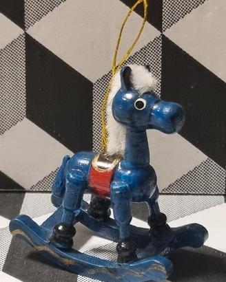 Dollhouse Wooden Rocking Horse Vintage