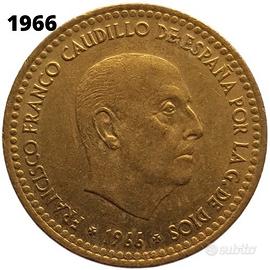Pesetas da collezione Francisco Franco 1957/1966