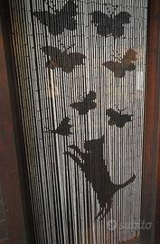 TENDA DI BAMBU' NUOVA DISEGNO CON GATTO E FARFALLE
