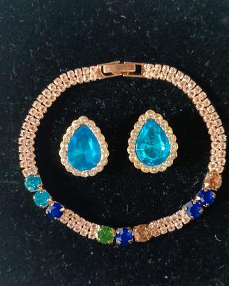 Bracciale Tennis e orecchini 