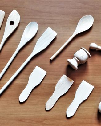 11 Utensili da cucina in legno