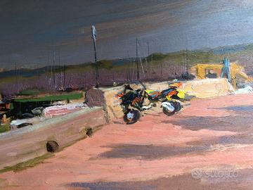 MAZZI ALDO, COSTA TIRRENICA, OLIO SU TAVOLA