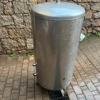 DEPOSITO INOX scarico totale 300 litri