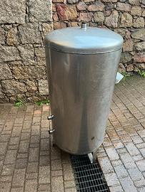 DEPOSITO INOX scarico totale 300 litri