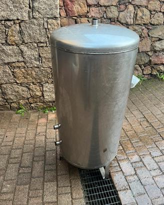 DEPOSITO INOX scarico totale 300 litri