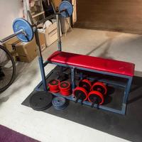 Manubri con pesi + panca