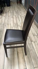 Sedia in pelle e legno 12 sedie