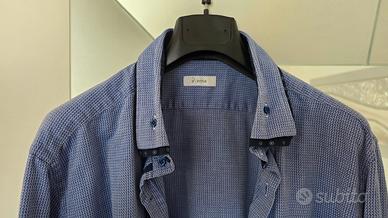 Camicia uomo EXENNE - Azzurro/Blu Texture