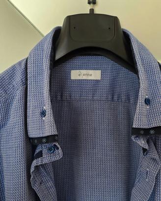 Camicia uomo EXENNE - Azzurro/Blu Texture