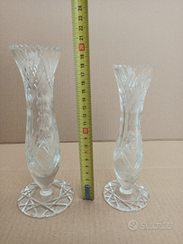 Coppia di vasi in cristallo di Rogaska anni 60