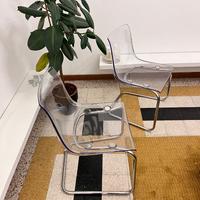 Sedia Tobias IKEA trasparente/cromato