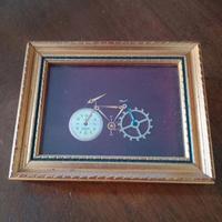 quadretto bicicletta ingranaggi orologio 