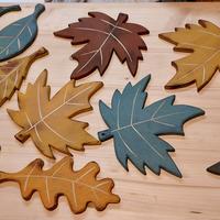 artigianato foglie legno 