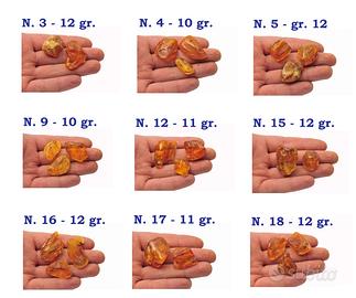 Lotto ambra ambre pietra preziosa bracciale anello