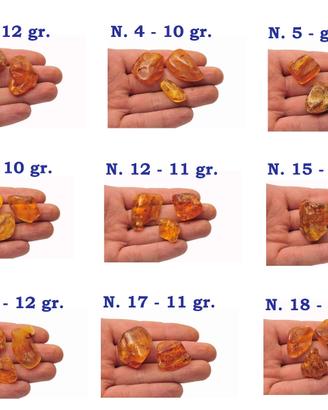 Lotto ambra ambre pietra preziosa bracciale anello