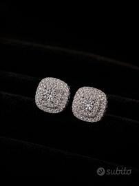 Orecchini quadrati unisex con zirconi