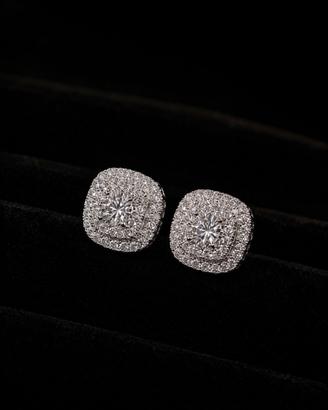 Orecchini quadrati unisex con zirconi