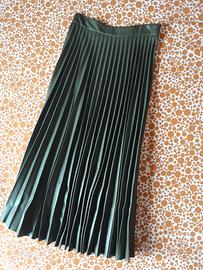 Gonna similpelle verde Stradivarius taglia XS