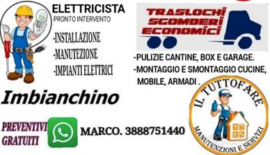 Traslochi, sgombero ,trasporto merce,tuttofare