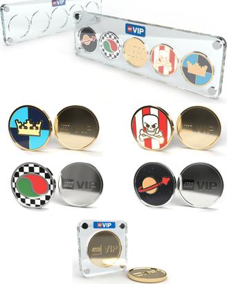 Lotto LEGO VIP 5 Monete da Collezione + Espositore