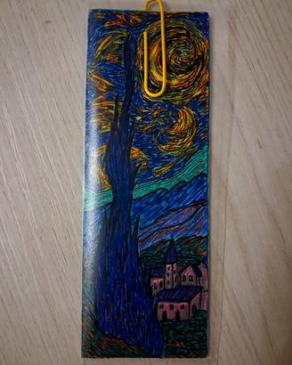 segnalibro rigido handmade tema dipinti Van Gogh