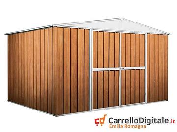 Box in lamiera di Acciaio 360x260cm fin legno