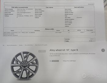 cerchione in lega nuovo R18