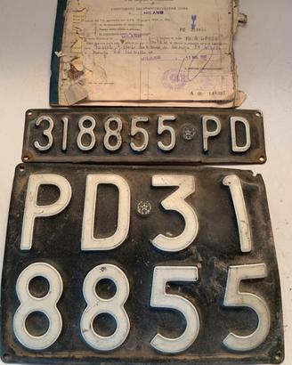 Targhe nere Fiat 500