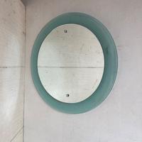 Specchio anni 60 rotondo in vetro