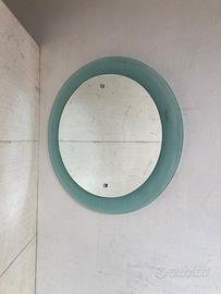 Specchio anni 60 rotondo in vetro