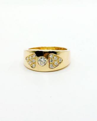 Anello oro 18 kt con diamanti naturali ct 0.65
