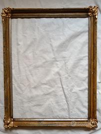 Cornice antica marmorizzata e oro